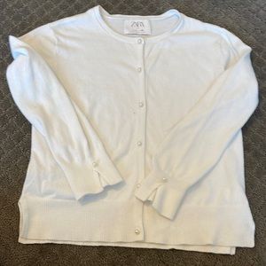 Zara girls cardigan size 9 with pearl details